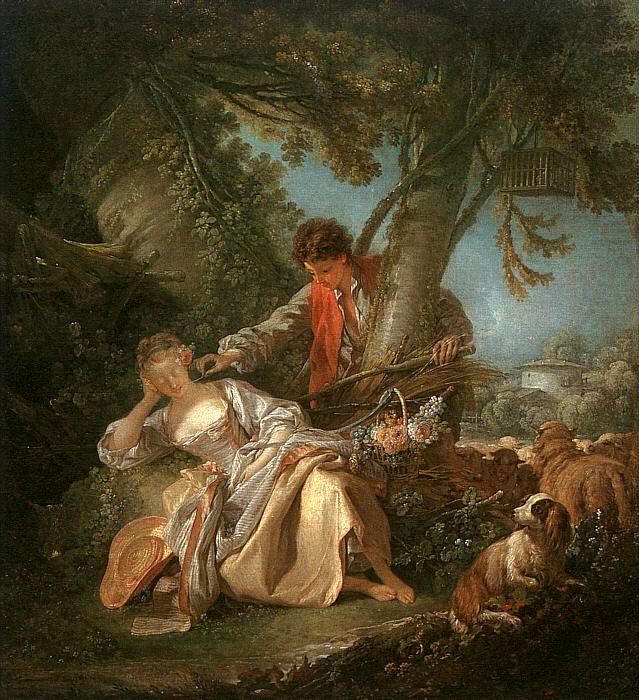 Francois Boucher The Sleeping Shepherdess china oil painting image